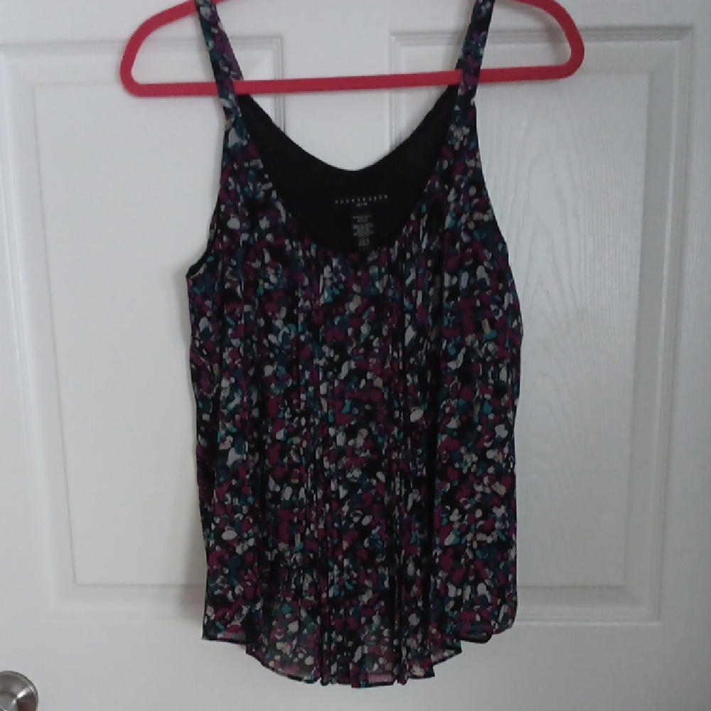 Black and Purple Floral Women's Top by APOSTROPHE L Petite